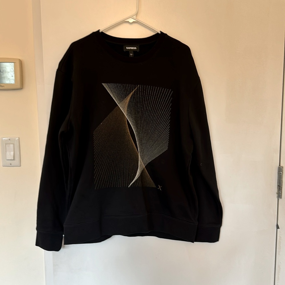 Express Men’s Black Crewneck Sweatshirt